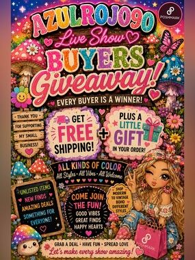 🍄❤️‍🔥BUYERS GIVEAWAY ❤️‍🔥🍄LIKE THIS LISTING TO GET NOTIFIED 📣😘